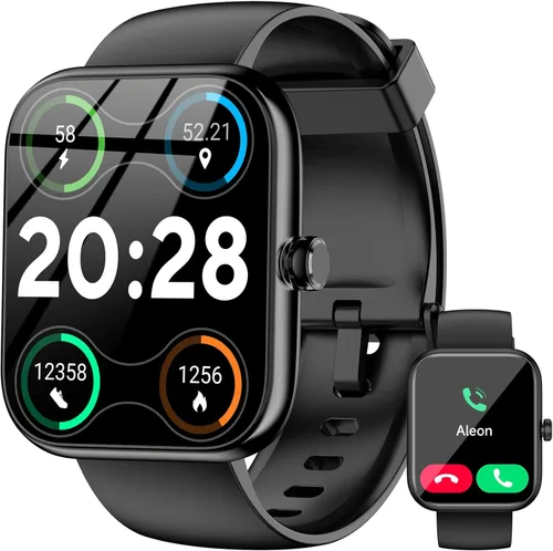 Miniatura 10 de Reloj inteligente con Alexa incorporado, pantalla táctil HD de 1.83 pulgadas, notificaciones/llamadas Bluetooth, impermeabilidad IP68, más de 120