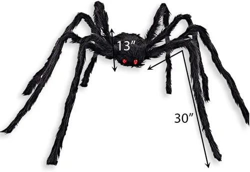 Miniatura 2 de Fun Express - Araña peluda con ojos rojos para Halloween - Decoración del hogar - Accesorios decorativos - Acentos para el hogar - Halloween - 1