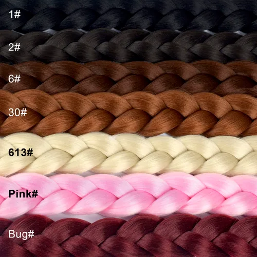 Miniatura 8 de Extensión de cabello sintético suave y natural para mujer, 34 pulgadas, 4.63 onzas, color rosa