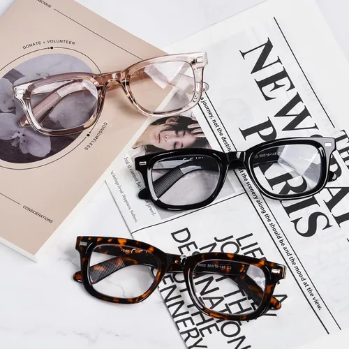 Miniatura 2 de Lentes de lectura para mujer, cuadrados, con bloqueo de luz azul, antifatiga ocular, lentes para computadora