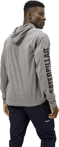 Miniatura 34 de Caterpillar Camisas largas con capucha para hombre con protección UPF 50, control de humedad y logotipo de gato en la manga