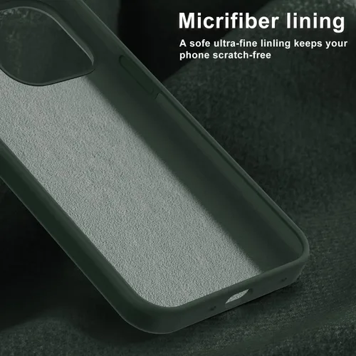 Miniatura 5 de bemal Funda para iPhone 14 Pro con protector de pantalla, silicona líquida de ajuste delgado, forro de microfibra suave, diseñada para mujeres