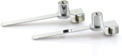 Miniatura 3 de Paquete de 2 cerraduras de vidrio para terrario, vitrina de vitrina de vidrio deslizante, cerraduras de puerta de empuje, herrajes para muebles