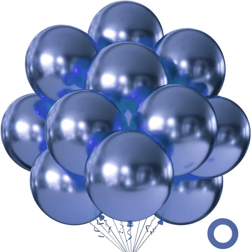 Miniatura 35 de KALOR Globos color morado ceniza de 18 pulgadas, 10 globos de látex mate, globos redondos grandes para bodas, baby shower, fiestas de cumpleaños