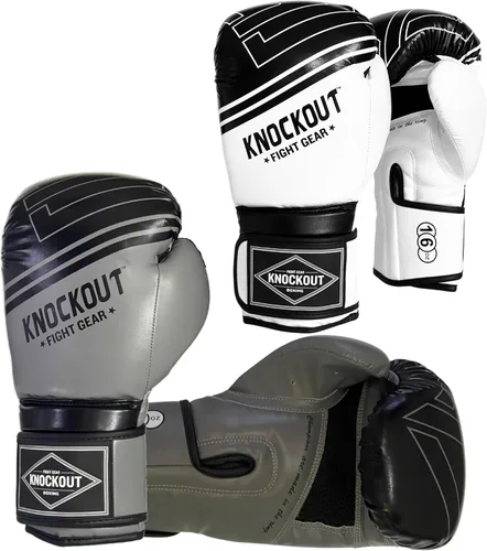 Miniatura 7 de Juego de 2 pares de guantes de boxeo y espinilleras Muay Thai, ideales para kickboxing, entrenamiento de gimnasio en casa y combate, más adecuados