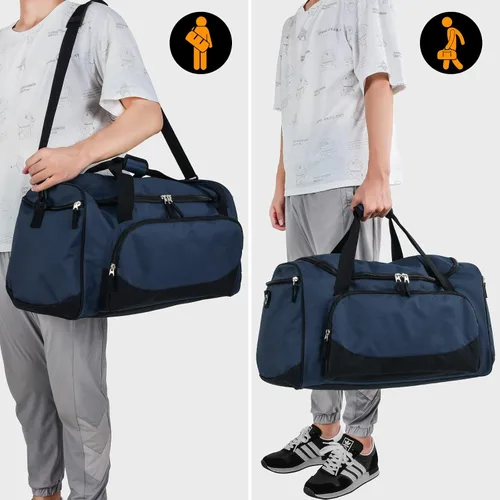Miniatura 22 de Bolsa de gimnasio para hombre, 55 L, duradera, grande, para viajes, entrenamiento, fitness