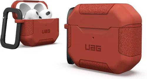 Miniatura 11 de UAG - Funda diseñada para AirPods (3ª generación 2021) Metropolis Ballistic ARMR Olive Drab, funda protectora resistente compatible con carga
