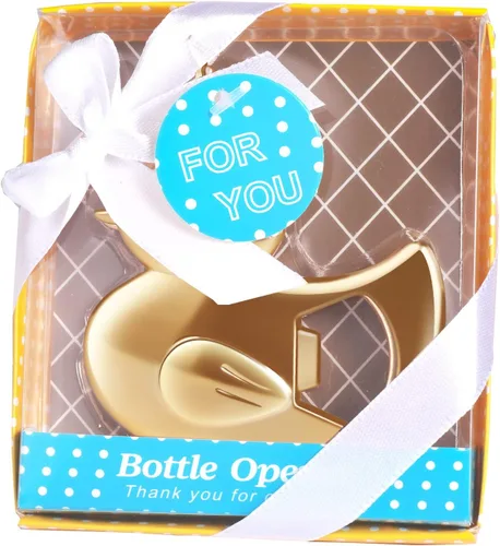 Miniatura 4 de 20 abrebotellas de pato amarillo, aleación de zinc, forma de pato, abrebotellas de recuerdo de fiesta, recuerdos de baby shower
