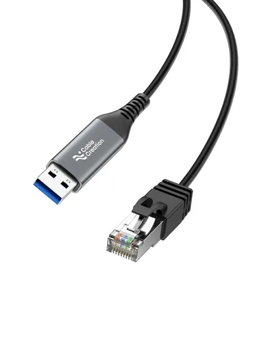 CableCreation Cable USB a Ethernet de 3.3 pies, cable de red LAN de Internet USB a RJ45, Gigabit conectado directamente, compatible con laptop, PC