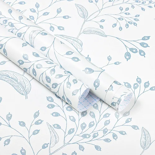 Miniatura 10 de Heroad Papel Tapiz Autoadhesivo Despegar y Pegar Negro Papel de Contacto Floral Dorado Papel Tapiz Moderno Boho Removible Papel de Contacto