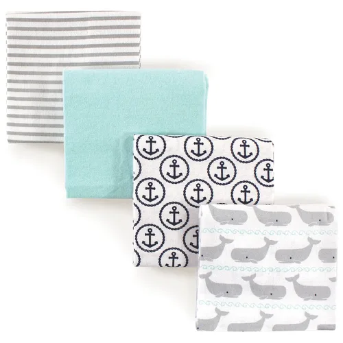 Miniatura 90 de Hudson Baby Mantas unisex de franela de algodón para bebé, calabaza, talla única