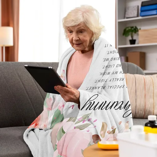 Miniatura 2 de Manta de regalo Grammy de 60 x 50 pulgadas, regalos de Grammy para abuela, regalos de cumpleaños de Grammy, regalos para Grammy de nietos/nietos