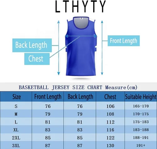 Miniatura 3 de LTHYTY Camisetas de baloncesto deportivas en blanco de malla reversible para rendimiento atlético, uniformes de equipo S-3XL