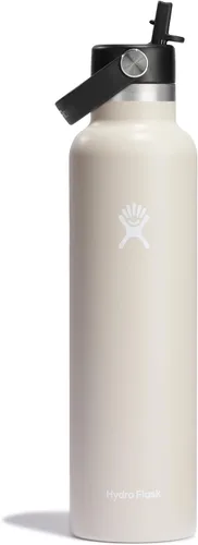 Miniatura 24 de Hydro Flask Botella de agua – Acero inoxidable aislado – Tapa flexible con pajita de boca estándar, antiderrames, a prueba de fugas y recargable