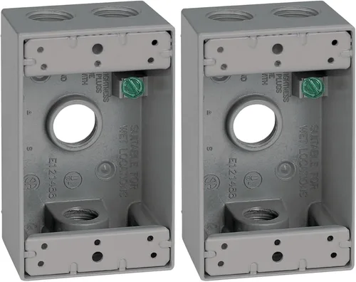 Miniatura 8 de SIGMA ENGINEERED SOLUTIONS 14250WH Caja de Salida Eléctrica de Metal, Resistente a la Intemperie, Protector de Enchufe y Receptáculo de Montaje