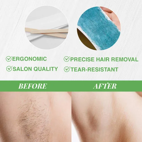 Miniatura 3 de Clean + Easy Tiras de cera de tela – Tiras de cera no tejidas para depilación, salón de belleza y uso en el hogar para cara, piernas y cuerpo, 3 x 9