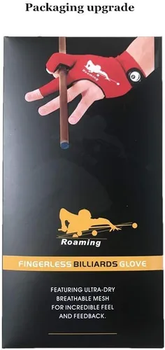 Miniatura 8 de Guantes de billar Roaming de secado rápido y transpirables, guante para billar, billar francés, taco de snooker, opción para mano izquierda