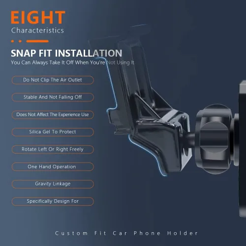 Miniatura 6 de BEERTE Soporte de teléfono para automóvil para Toyota Camry 2021-2024, fuerte soporte magnético para teléfono, rotación de 360 °, ventilación