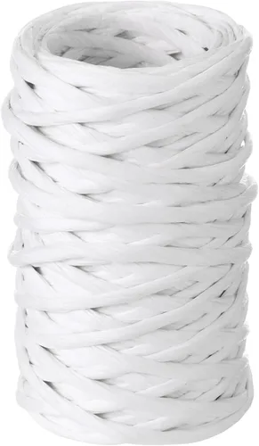 Syhood Alambre floral rústico de 65 pies para envolver ramos de flores de manualidades (blanco, 1 rollo)