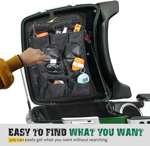 Miniatura 3 de Mofun Tour Pack - Organizador de tapa para alforjas, bolsa de almacenamiento de equipaje compatible con Harley Touring FLT FLH 1999-2013