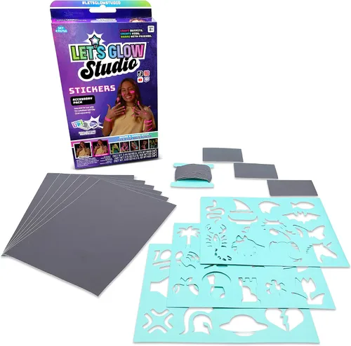 LetsGlow Studio - Paquete de accesorios de calcomanías para LetsGlow Studio, kit de creador de video influenciador de artes y manualidades,