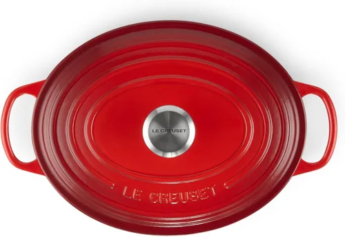 Miniatura 2 de Le Creuset Horno holandés ovalado de hierro fundido esmaltado, 2.75 cuartos de galón, Cereza Cerise