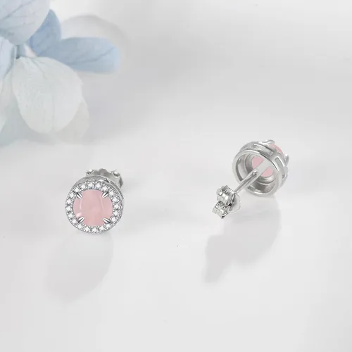 Miniatura 4 de LarimarAquamarineLapis LazuliMoss AgateAmethystTurquoiseOnyxTiger EyeMoonstoneLabradoriteRose Quartz Earrings Stud Sterling Silver Natural