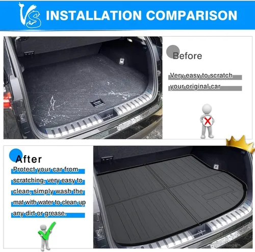 Miniatura 4 de Powerty - Tapete para cajuela para 2015-2020 2021 Lexus NX200t NX300 NX300h, accesorios para alfombrillas de carga, alfombrillas de carga de TPO