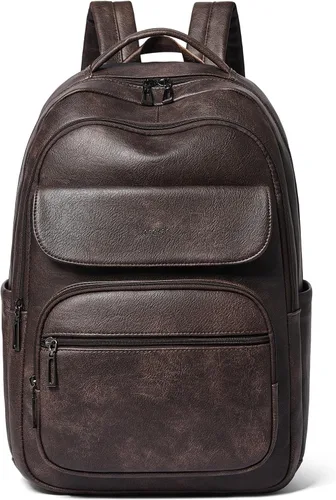 Miniatura 13 de Leresas Mochila de 37L para mujeres y hombres, bolsa de profesor, mochila de viaje de trabajo, mochila de cuero vegano para computadora portátil