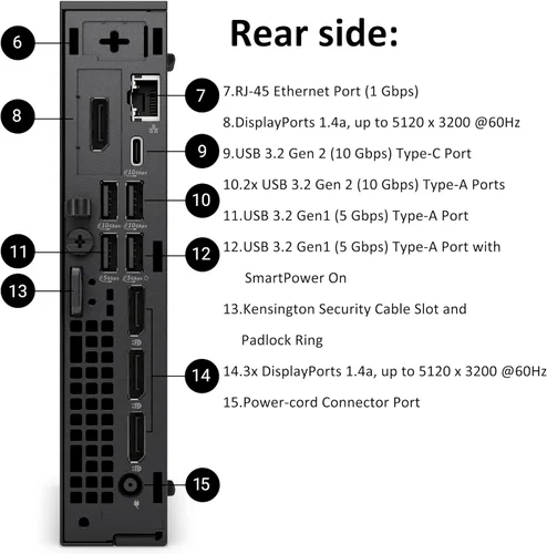 Miniatura 7 de Dell Pro Micro Plus Mini PC (Próxima Generación OptiPlex 7000 MFF), Computadora de Escritorio de Negocios AI PC, Intel 14-Core Ultra 5 235T