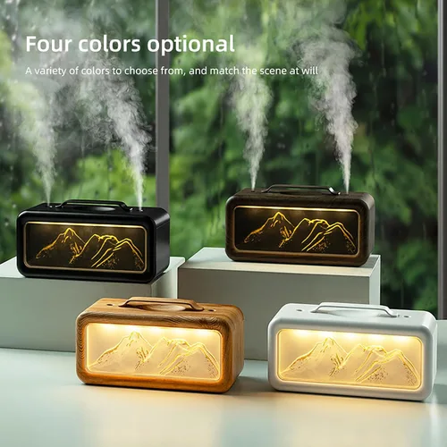 Miniatura 5 de Humidificador de doble pulverización, 20.3 fl oz, pequeño humidificador silencioso de niebla fría para plantas, dormitorio, oficina, hogar