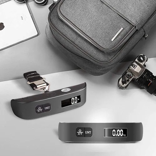 Miniatura 4 de Travel Inspira Báscula digital de equipaje con pantalla LCD de alerta de sobrepeso, 110 libras 110.2lbs de acero inoxidable