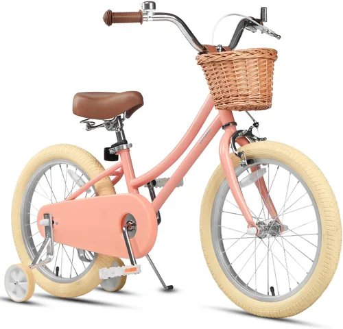 Miniatura 20 de Petimini Vintage Kids Bike for Girls, 12–20 Inch Classic Bicycle with Wicker Basket & Bell, High Tensile Steel Frame, Training Wheels (12–18”), 85%