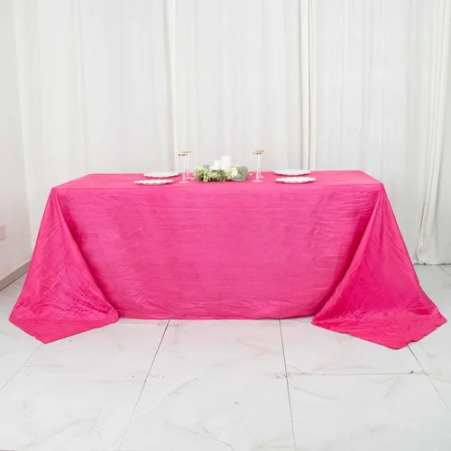 Miniatura 35 de Tableclothsfactory Mantel rectangular de tafetán arrugado de acordeón azul polvoriento, de 60 x 102 pulgadas, perfecto para ceremonias de boda