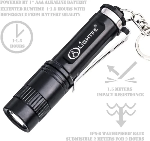 Miniatura 4 de Linterna de llavero UV de luz negra con fuente LED UV de alta potencia de 395 nm de alta potencia y haz fuerte para luz detectora de orina