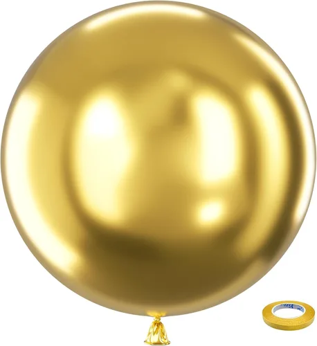 Miniatura 72 de Bezente - Globos de 12 pulgadas de látex con confeti para bodas, graduaciones, despedidas de soltera y cumpleaños, aptos para helio, dorado, 60