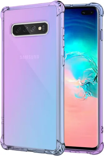 Miniatura 11 de KIOMY Funda transparente para Samsung Galaxy S10+/ S10 Plus, esquinas de bolsa de aire, a prueba de golpes, funda protectora para teléfono TPU Brillo