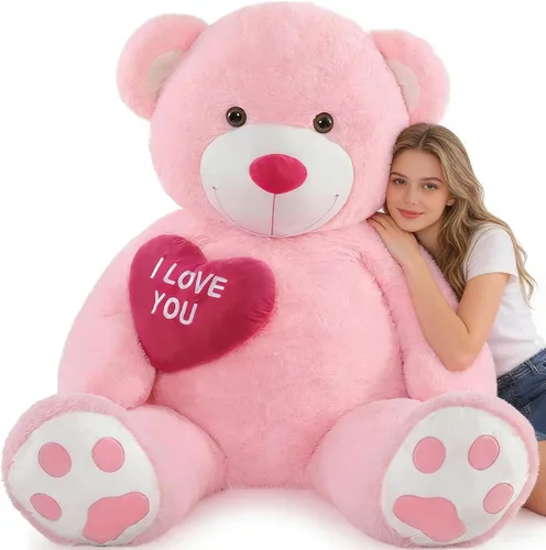 Miniatura 22 de Tezituor Oso de Peluche Marrón Beige de 24 Pulgadas - Juguetes de Oso de Peluche para Niños y Niñas