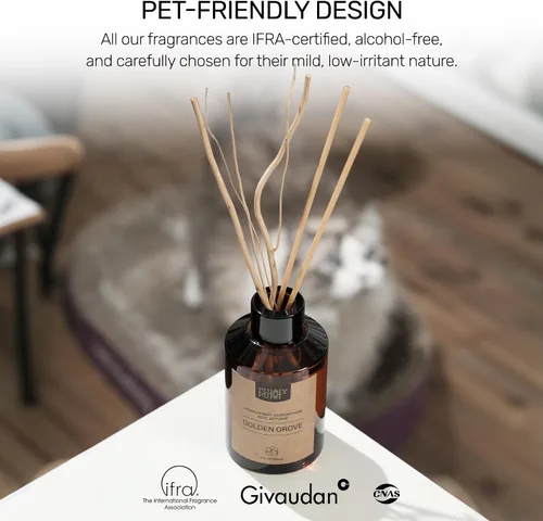 Miniatura 4 de Difusor de varillas seguro para mascotas, fragancia suave para mascotas, aroma de larga duración, certificado IFRA Sin alcohol ni conservantes