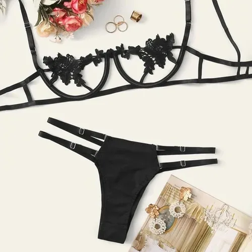 Miniatura 4 de Bustier - Ropa interior cÃ³moda y atractiva para mujer, ropa interior negra a la moda
