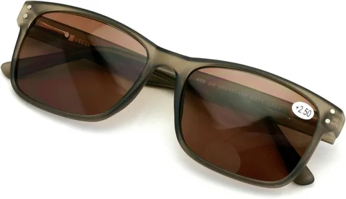 Miniatura 6 de Gafas de lectura rectangulares de gran calidad para hombres grandes - Lector de calidad óptica de ajuste ancho negro (TT Black)