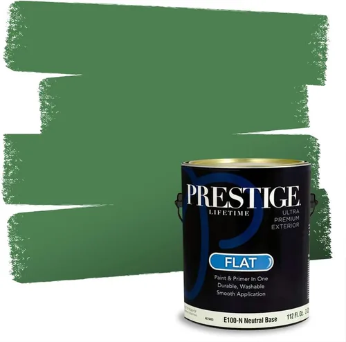 Miniatura 77 de PRESTIGE Pintura exterior e imprimación en uno, aloe, plano, 1 galón