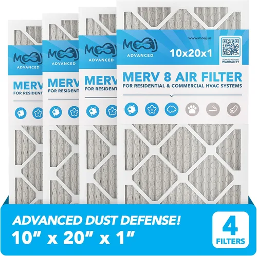Miniatura 9 de Filtro de aire de 16 x 25 x 1 (paquete de 4) MERV 8 MOAJ Elite Dust Defense Con base en Estados Unidos Filtros de aire de repuesto plisados