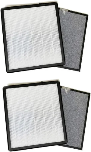 Nispira HSP001 Filtro de repuesto para purificador de aire Smart True HEPA 5 en 1 True HEPA + catalizador frío de carbón activado, 2 juegos
