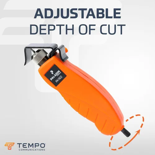 Miniatura 4 de Paladin Tools PA1822 - Pelacables redondo para extracción precisa de la cubierta de cables, cortadora de cables ajustable de 3/16 a 1 pulgada