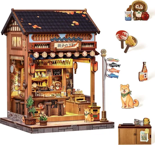 Miniatura 15 de Kit de Rincón de Libros, Kits de Casa en Miniatura DIY para Adultos y Adolescentes, Casa de Muñecas Pequeña Booknook Casa de Jardín Estantería