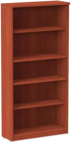 Miniatura 8 de Alera Alera Valencia Series Librería, tres estantes, 31.75 pulgadas de ancho x 14 pulgadas de profundidad x 39.38 pulgadas, color cereza medio