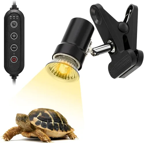 Miniatura 9 de DaToo Lámpara de Calor para Reptiles, Luz de Calentamiento Giratoria para Tortugas con Bombilla de Calor UVA UVB de 50W, Lámpara de Asoleado con Luz