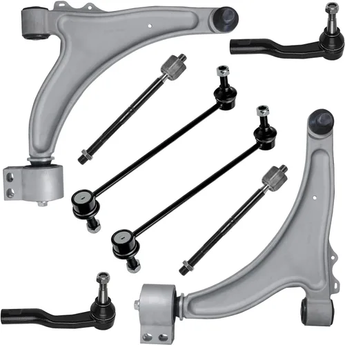 Miniatura 340 de Detroit Axle - Kit de brazos de control de extremo delantero de 8 piezas para Dodge Dakota 00-04, Durango 00-03, 4 brazos de control superior e