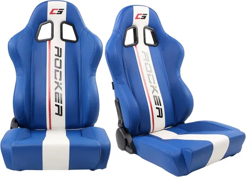 Miniatura 12 de FREEMOTOR802 Asientos universales de carreras, asientos deportivos reclinables con deslizadores de doble bloqueo ajustables, 1 unidad